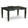thumbnail image 2 of East West Furniture  5 Piece Kitchen Table Set- a Dining Table and Linen Fabric Upholstered Chairs, Black(Seat Type Options) WEAN5-BLK-LC, 2 of 5