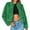 F01-Green, variant on FYDUU Winter Jackets For Women Cropped Coat Long Sleeve Round Neck Elegant Outerwear Warm Thick Jacket Casual Fleece Lined Jackets Trendy Clothing Top