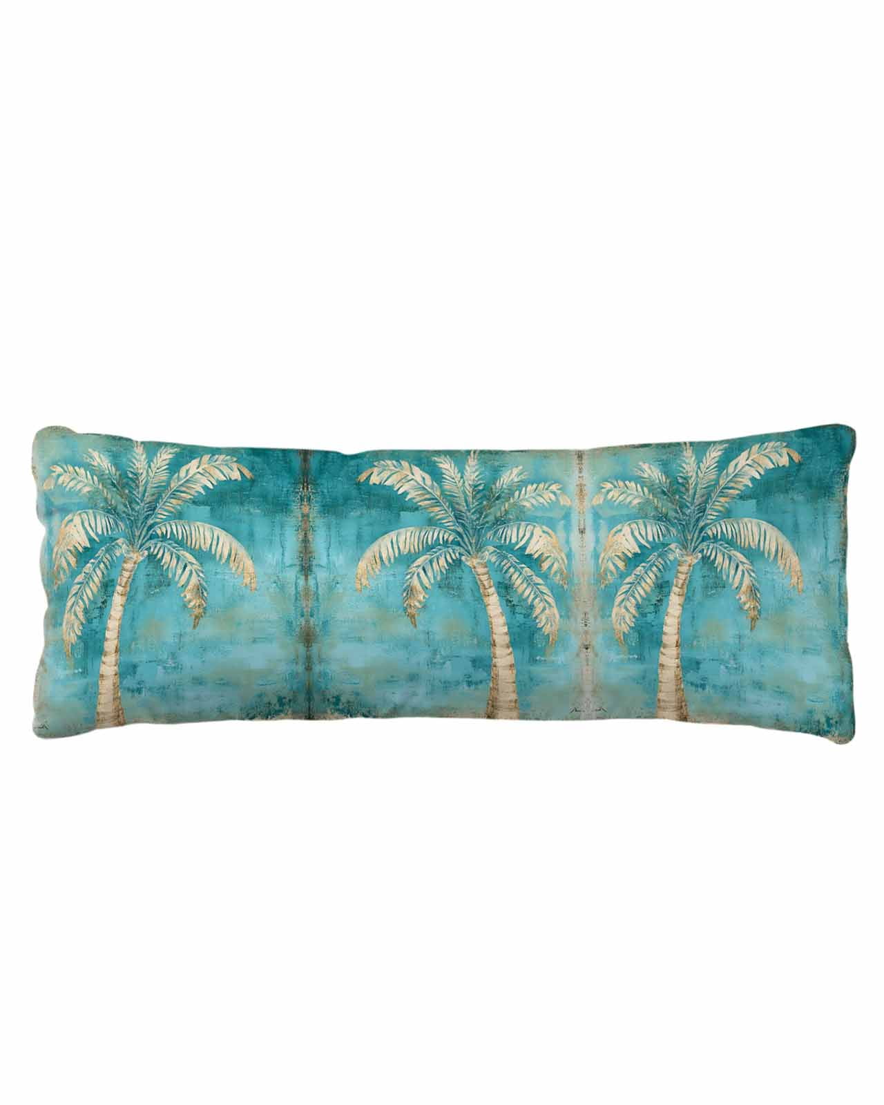 Green Tree Coastal Beach Body Pillow Cover, Pillowcase Protectors with Zipper, Breathable Decorative Throw Pillow Case Cover, Vintage Tropical Plant Pillow Shams for Couch Sofa 20x60Inch