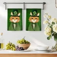 thumbnail image 3 of St. Patrick's Day Kitchen Towels Set of 3, Cute Kitten Cats Shamrock Leaf Wood Green Absorbent Dish Towels for Kitchen, Microfiber Hand Towel, Quick Drying Tea Towel for Cleaning Dishcloths, 3 of 7