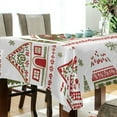 thumbnail image 5 of Yayeee Tablecloths 60" x 90" Rectangle Wrinkle Resistant Party Table Cover, Red Christmas House, 5 of 8