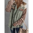thumbnail image 4 of EVALESS Corduroy Jackets for Women Oversized Shacket Jacket Long Sleeve Button Down Colorblock Hooded Coats with Pockets, 4 of 9