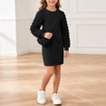 thumbnail image 5 of Auroural Girls Long Sleeve Knit Dress with Matching Mini Crossbody Bag Round Neck Ribbed Casual Outfit, 5 of 9