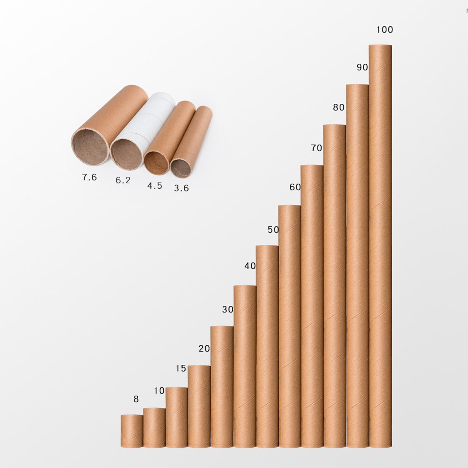 Poster Tubes Large with End Cap Storage Long Cardboard Packing Tubes Protector Tube for Document Paintings Blueprint Shipping 15.7inch