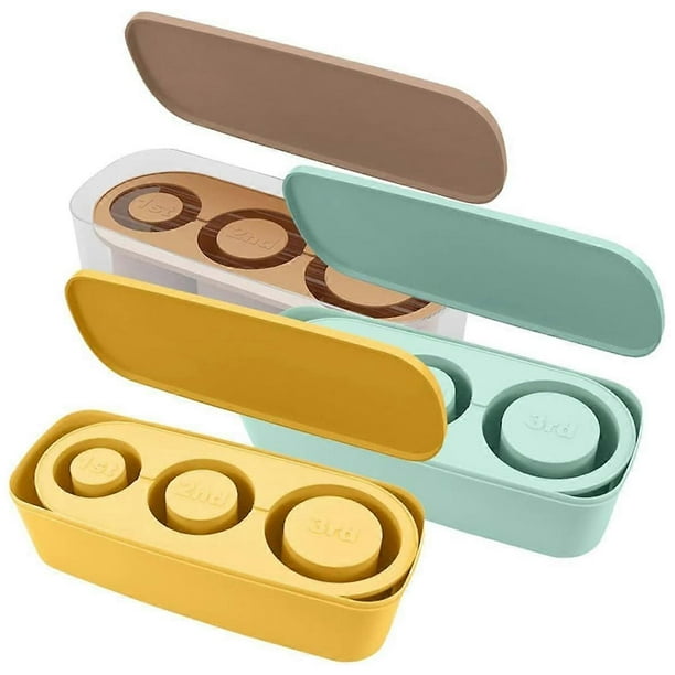 3Pcs Ice-Cube Tray for , Ice-Cube Molds,Silicone Cylinder Freezer with Lid and Bin,Ice Maker Easy to Release Mold