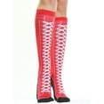 thumbnail image 3 of Angelina Cotton Knee-High Socks with Lace Up Boots Design (6-Pack), 3 of 3