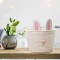 thumbnail image 5 of Panier Lapin Mignon Sac de Rangement Oreilles de Lapin de Pâques Sac à Bonbons Portable pour Ranger Cosmétiques et Collations, 5 of 5
