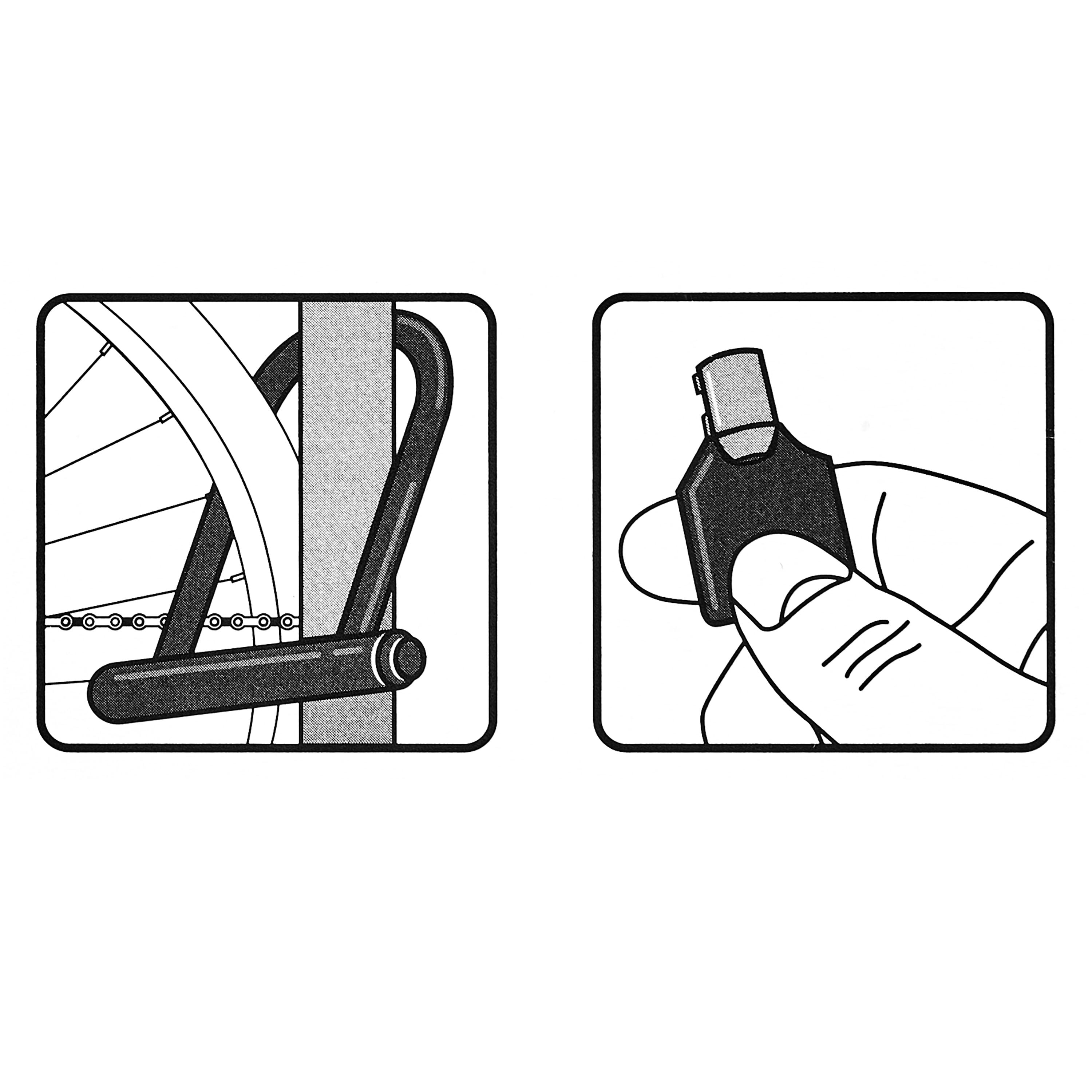 Concord Bikes, 9.5" Bike U-Lock with Key, 1.85 Ib, Black