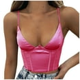 thumbnail image 5 of Women Summer Tops Womens Glitter Strappy Tank Tops Sexy Swing Vest Clubwear Girls Bra Top Shirts Top plus Bulk Women Cancer Womens Shirt Camisole Shelf Bra Blouse for And Shirts for Pink M, 5 of 7