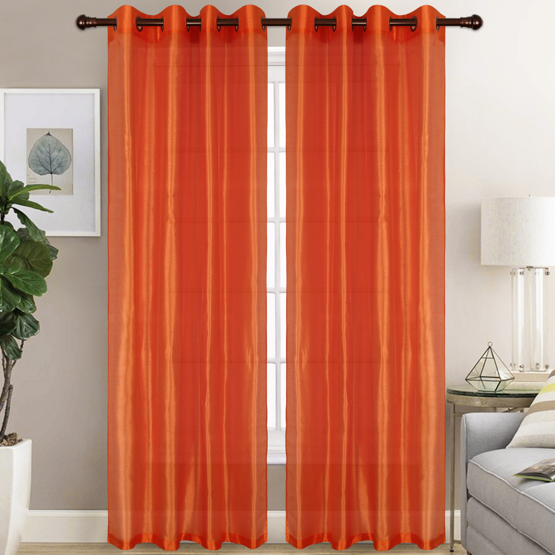 Christina Curtain (Orange) Pair