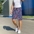thumbnail image 3 of Daiia Retro plants forest animals Mens Woven Stretch Pajama Short,Short Pajama Pants-X-Large, 3 of 7