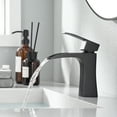 thumbnail image 6 of SUMERAIN Single Hole Bathroom Faucet Waterfall Bathroom Faucet Single Handle Matte Black Stainless Steel Lavatory Faucet, 6 of 11