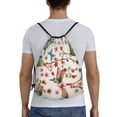 thumbnail image 2 of Bingfone Watercolor Floral With Butterflies Drawstrings Backpacks Bags For Men Women Gym Drawstrings Bag, 2 of 9