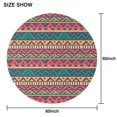 thumbnail image 6 of Round Waterproof Tablecloth 60×60 Inch, Abstract Geometric Pattern Colorful Reusable Indoor/Outdoor Durable Table Cover for Party Kitchen Dinner Room Decor, 6 of 6