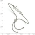 thumbnail image 2 of Stainless Steel Polished LOVE Adjustable Chain Bracelet; for Adults and Teens; for Women and Men, 2 of 2