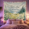 thumbnail image 1 of Mountain Upper Portion With Rest Appears Elegant Flowing, Mystical Fantasy for Space Lovers, Galaxy Room Decor, Mother's Day Gift, Tapestry Wall Hanging for Bedroom and Dorm, 1 of 5