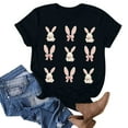 thumbnail image 4 of Njagoc3 2025 Spring Easter Limited Bunny Print T-Shirt Women Cotton Loose Slim Fit Versatile Top, 4 of 6