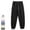 Black, variant on TAIAOJING Men's Drawstring Linen Pants Solid Sports Leisure Trousers Fitness Loose Running Training Leg Guard Pants Trousers Ninth Pants