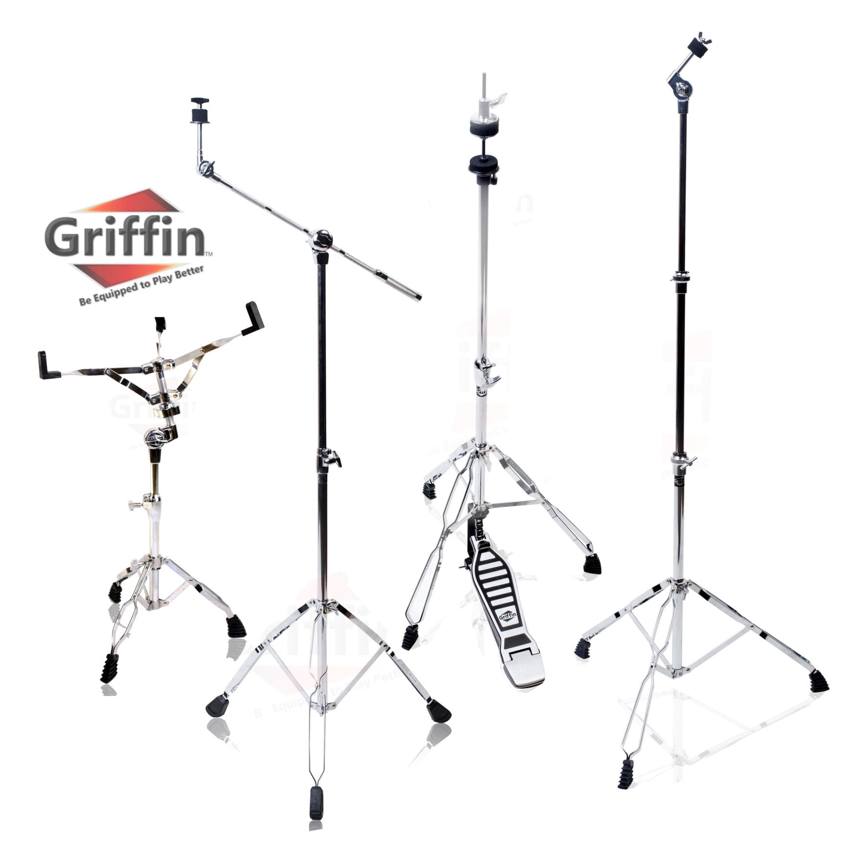 Griffin Cymbal Stand Hardware Pack 4 Piece Set Full Size Percussion
