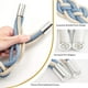 thumbnail image 2 of 2 hebillas magnéticas para cortina de cuerda de algodón, color azul cielo y beige. Xemadio LRWJ843-3, 2 of 7