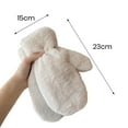 thumbnail image 5 of Lifetechs 1 Pair Ladies Mittens Thickened Soft Plush Cozy Anti-slip Elastic Windproof Heat Retention Warm Lady Outdoor Gloves, 5 of 7