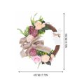 thumbnail image 3 of 17.7''x19.7'' Easter Wreath,Spring Wreaths for Front Door ,Artificial Spring Wreath Daisy and Lavender Wreath, Spring Decor for Mantel,Home Wall Farmhouse Springtime Easter Holiday Party(Pink), 3 of 8