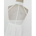thumbnail image 6 of Kaerm Kids Girls Lyrical Contemporary Dance Dress Ballet Dance Dress Mesh Color Block Leotard Ivory 6, 6 of 7