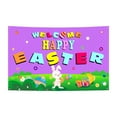 thumbnail image 2 of Uuiauoio Spring Easter Photography Backdrop Garden Bunny Colorful Eggs Flower Stand Background Rabbit Flag Baby Portrait Photo Tapestry Booth Props, 2 of 6