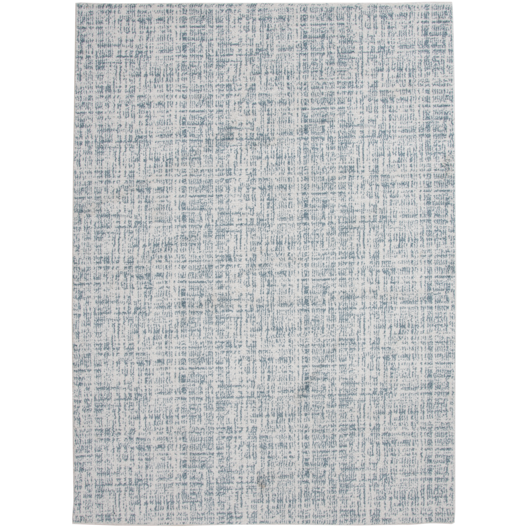 Mainstays 7'6" x 9'6" Ivory and Blue Plaid Indoor Area Rug
