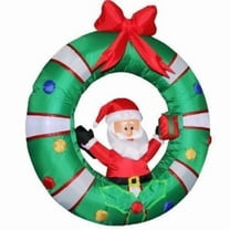 Celebrations Santa in Wreath 4 ft. Inflatable
