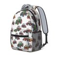 thumbnail image 2 of Tractor and Tractors White Pattern Backpack for School, Cute School Bag with Adjustable Shoulder Straps and Padded Back, 15.3"x11"x6.7", 2 of 5