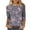 Purple, variant on Women's Fall Vintage Print Crewneck 7/8 Sleeve Loose Fit Basic Graphic Tops - Plus Size Friendly Autumn Shirts S-5XL
