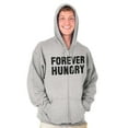 thumbnail image 5 of Forever Hungry Hangry Foodie Geek Zip Up Hoodie Men's Women's Brisco Brands L, 5 of 6