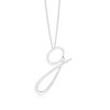 ANGARA Lowercase "G" Initial Pendant Necklace in Platinum | Jewelry Gift for Her | Wedding Anniversary