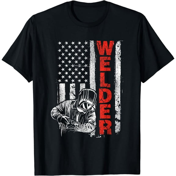 Welder - USA American Welding Worker Metalworking Lover T-Shirt