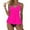 A-Hot Pink2, variant on Women's Tankini Tops Push Up Knot Front Padded Swim Tops Full Coverage Stylish Beach & Pool Swimwear Beachwear