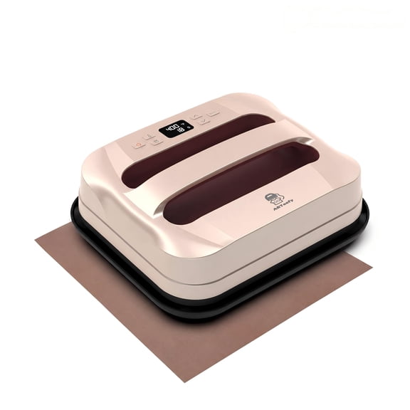 ARTeefy HP3 12" x 10" Portable Heat Press Machine for T-Shirts, Sublimation and HTV Vinyl, Golden Brown