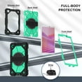 thumbnail image 2 of Dteck For Lenovo Tab One 8.7" K9 TB305FU 2025 Tablet Case with Kickstand & Shoulder Strap, Heavy Duty Shockproof Full-Body Protective Cover for Kids and Adults, Rugged Stand Case, Black+Mint, 2 of 8