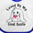 thumbnail image 4 of Inktastic Loved by My Great Auntie Bunny Rabbit Boys or Girls Baby Bib, 4 of 4