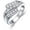 Style2, variant on Stackable Rings for Women Entwined Ring With Cubic Zirconia Engagement Ring Criss Cross Rings CZ Rings Eternity Ring Wedding Bands Platinum Plated Ring Wedding Band Ring Jewelry Gift
