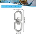 thumbnail image 2 of Gancho giratorio doble Uxcell, anillo giratorio de acero inoxidable 304, gancho de ojo a ojo de doble extremo colgante rotativo M10, 2 of 6