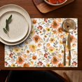 thumbnail image 4 of Pioneer Flower Floral Print Pattern Summer Placemats Table Placemats Set Of 6-Linen Kitchen Washable Placemats Table Mats 12x18 Inch Non-Slip Heat Resistant, 4 of 5