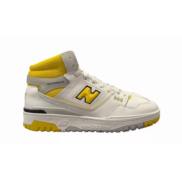 New Balance 650R Mens Size 10-12 Casual Retro Bball Shoe White Yellow Sneaker