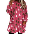 thumbnail image 2 of Craaazy Women's Winter Warm Round Neck Long Sleeve Christmas Shirts with Xmas Prints and Pockets Gifts, 2 of 5