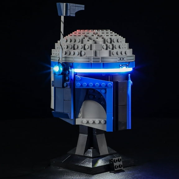 QC Ltbrcik Led Light Kit Lighting Set For Lego 75408 Jango Fett Helmet Stars Wars Movie Building Blocks Without Lego Set 