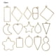 thumbnail image 2 of Bearachild 15 Uds marco de prensa colgante forma de estrella geométrica collar con bisel trasero abierto accesorio de joyería DIY Artesanía bronce, 2 of 6
