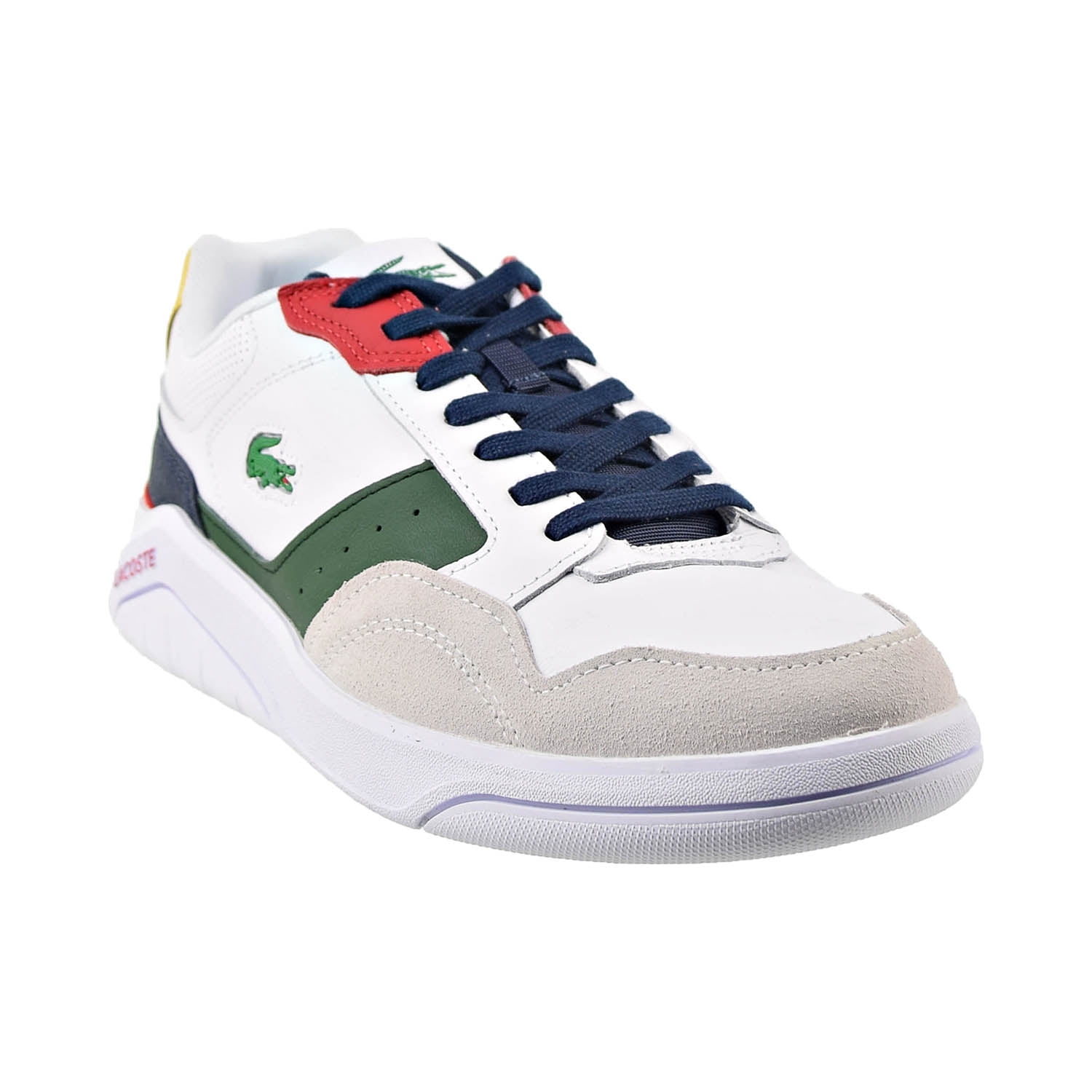 Lacoste Game Advance Luxe Leather White/Multi Men's Shoe