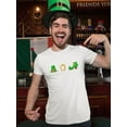 thumbnail image 2 of St Patrick's Day Leprechaun Icon Hat Boot Men White T-Shirt, Male Large, 2 of 4