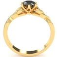 thumbnail image 3 of Celtic Trinity Knot Black Onyx Engagement Ring In 14k Yellow Gold, 3 of 6