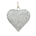 thumbnail image 4 of DecMode Tibetan Inspired Silver Metal Heart Decorative Bells with Jute Hanging Rope, 3 Count, 4 of 6